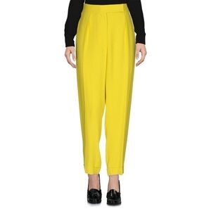 Cedric Charlier Yellow Cuffed Hem Pants